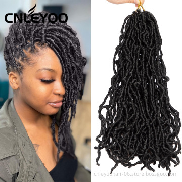 Wholesale 21 Roots New Faux Loc Crochet Braids 14 Inch Nu Lock Pre-Looped Crochet Braids For Women